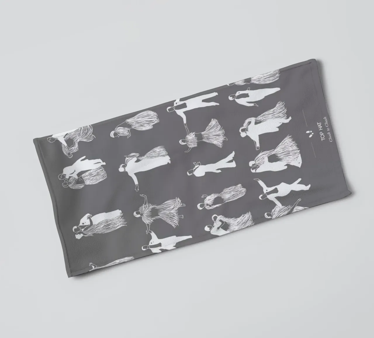 Top Hat - Cheek to Cheek asciugamano da bagno da Niege Borges