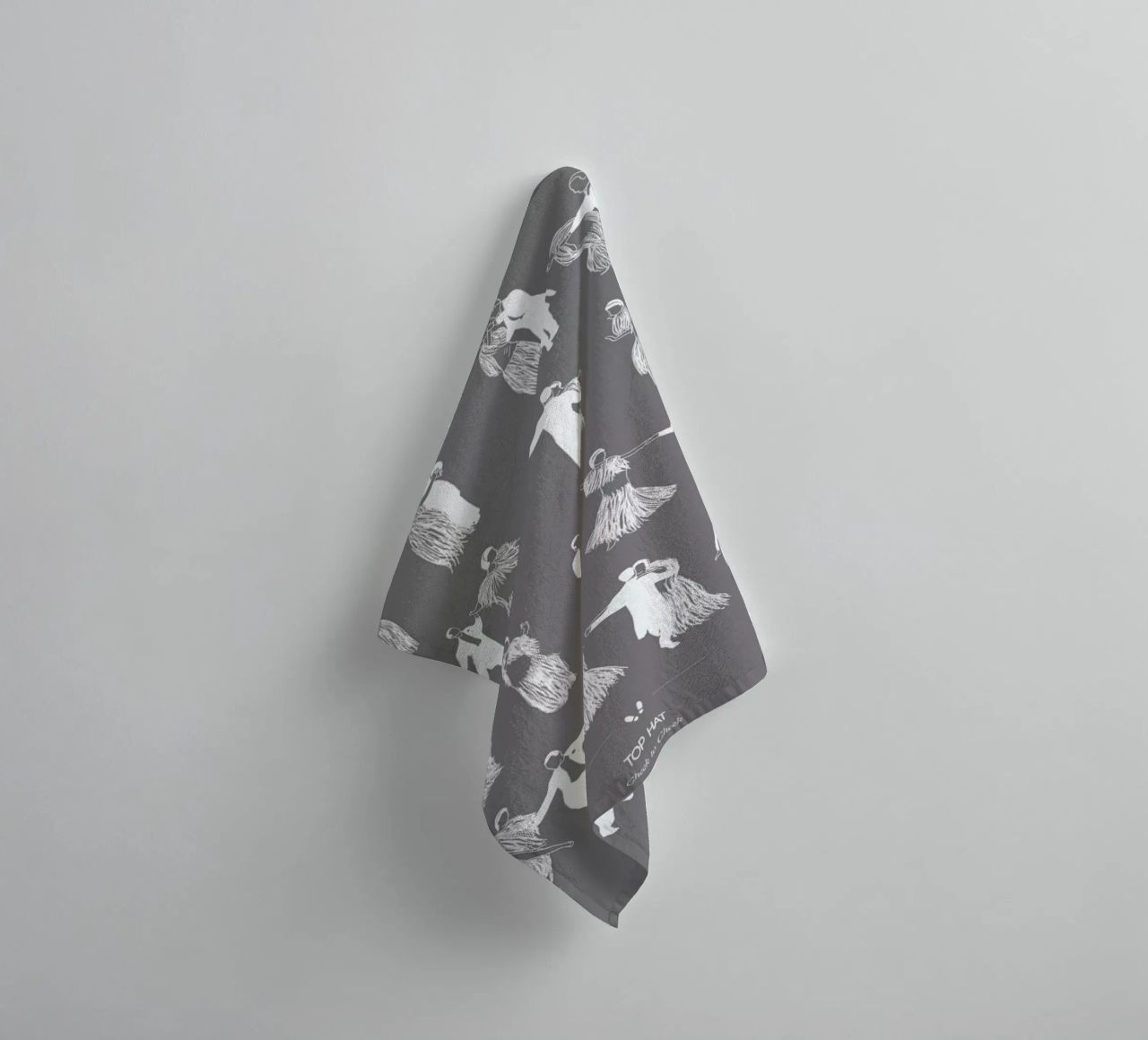 Top Hat - Cheek to Cheek asciugamano da bagno da Niege Borges