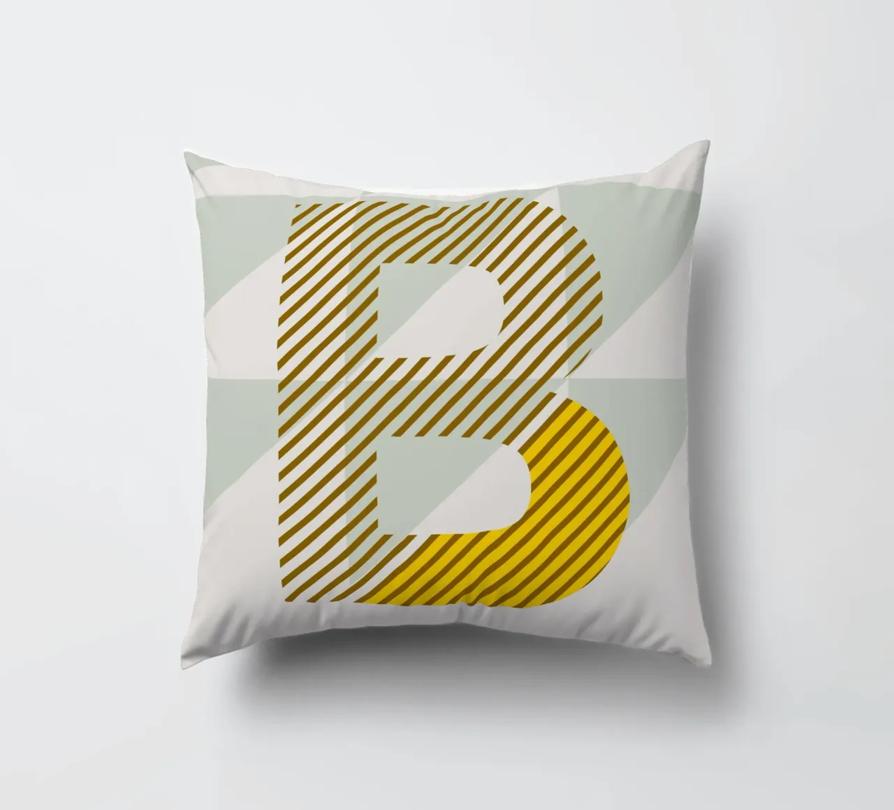 B Typeface Alphabet cuscino da lazydaypaper