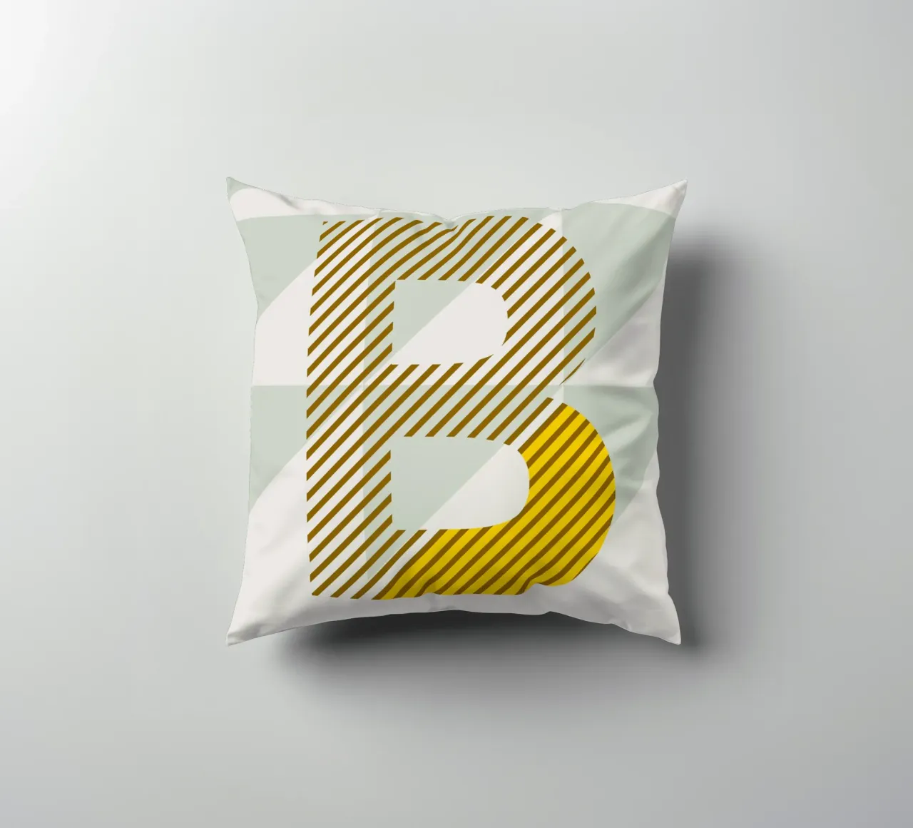 B Typeface Alphabet cuscino da lazydaypaper