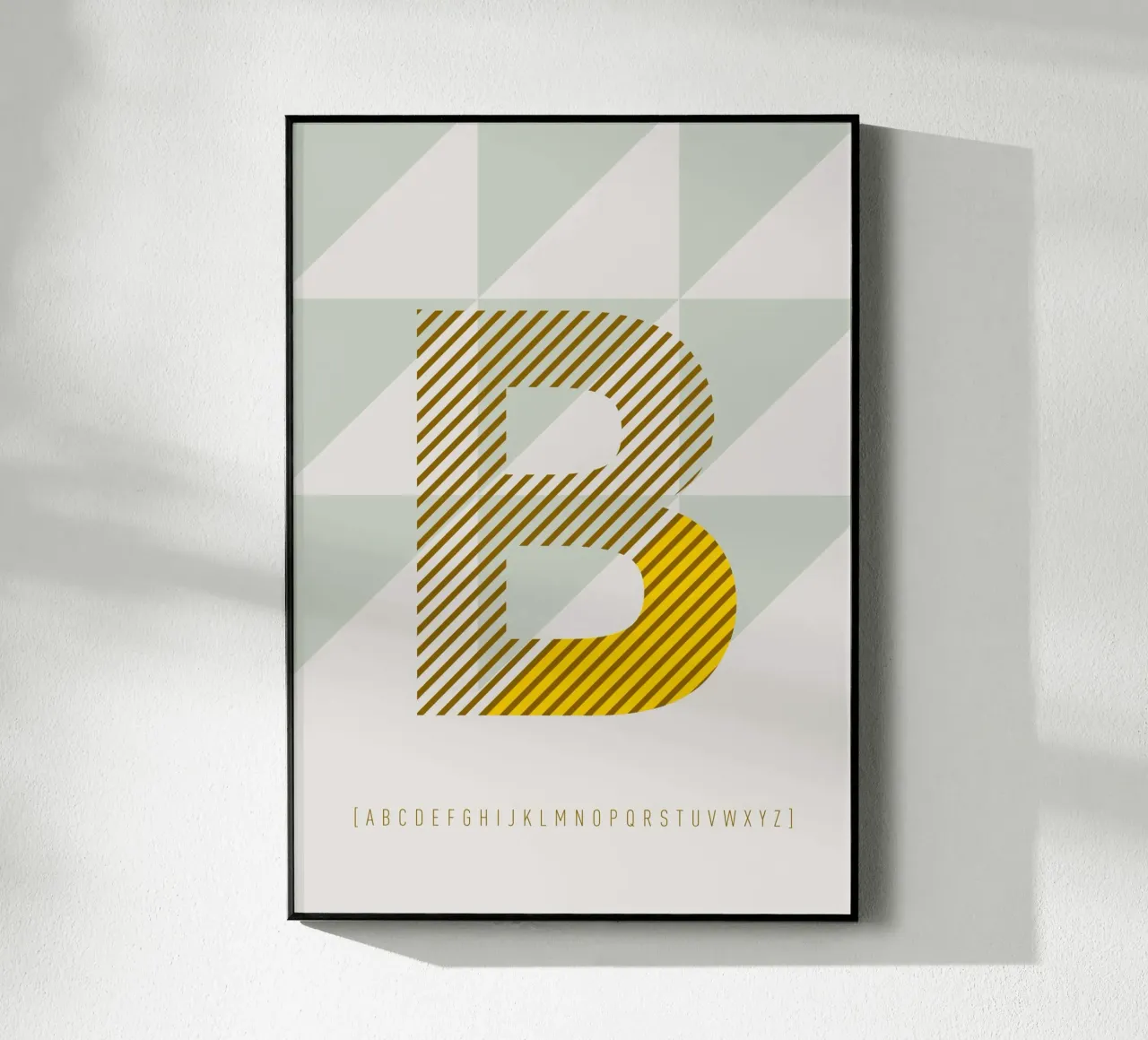 B Typeface Alphabet plexiglass da lazydaypaper