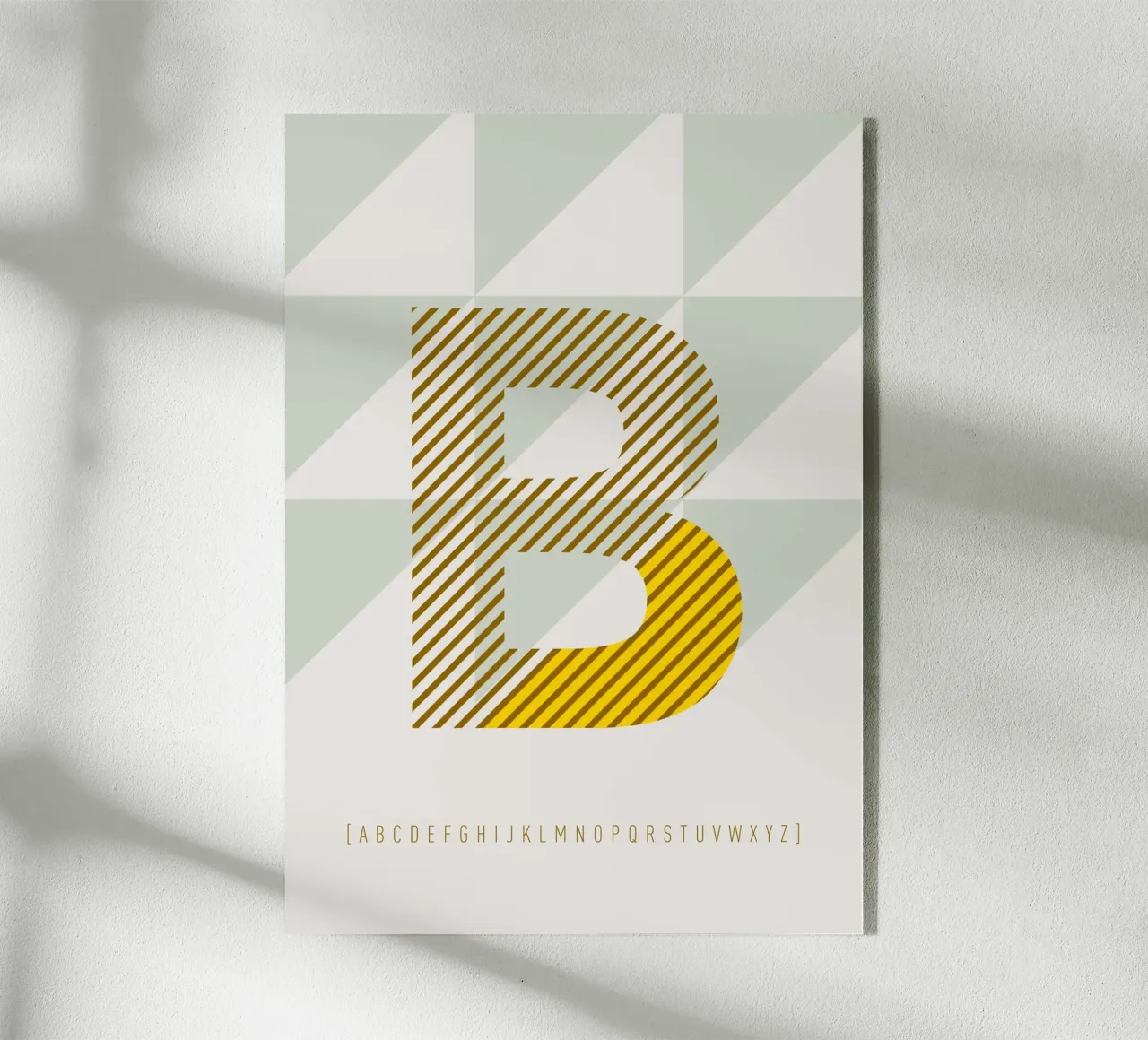 B Typeface Alphabet plexiglass da lazydaypaper