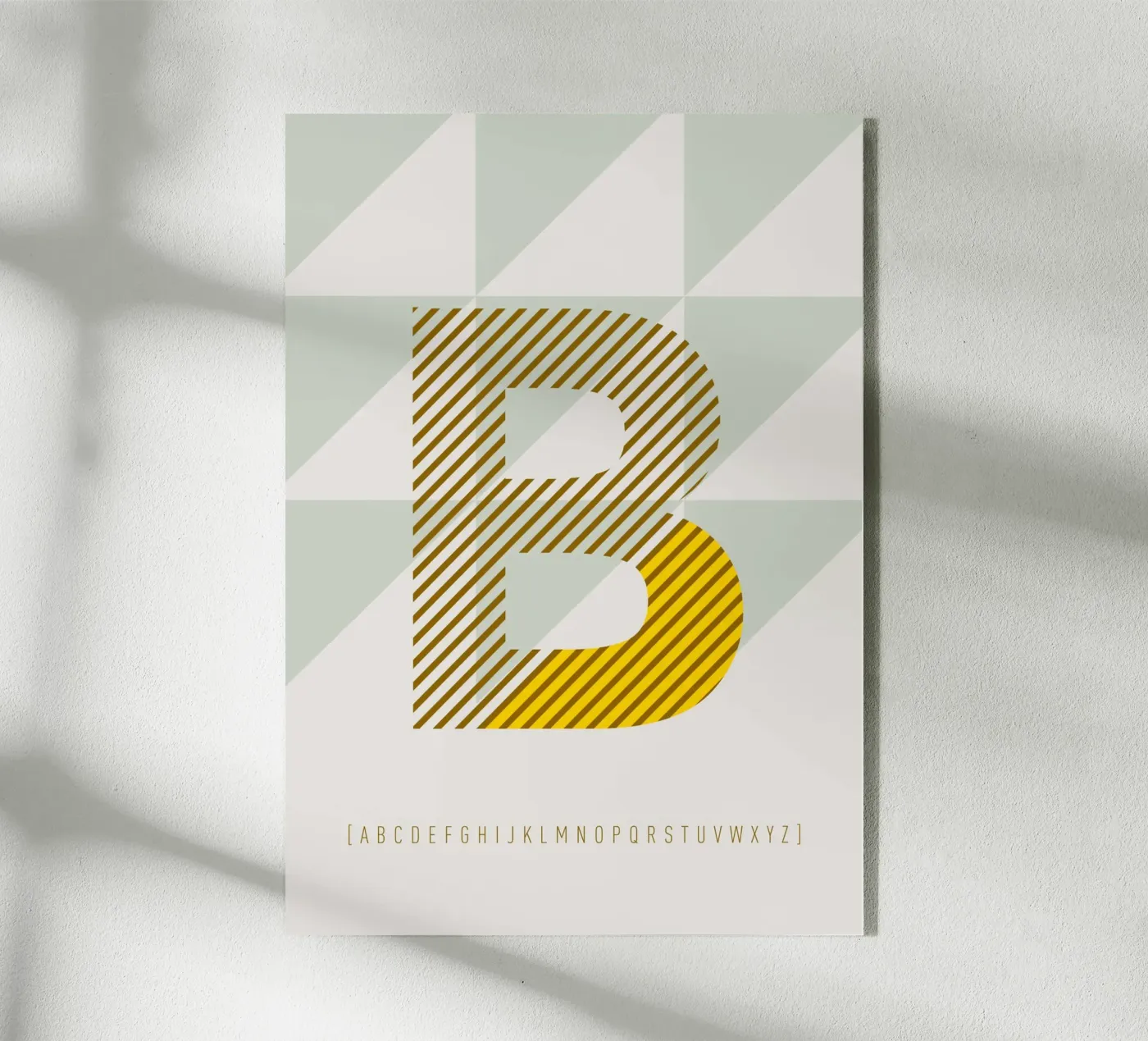 B Typeface Alphabet acryl van lazydaypaper