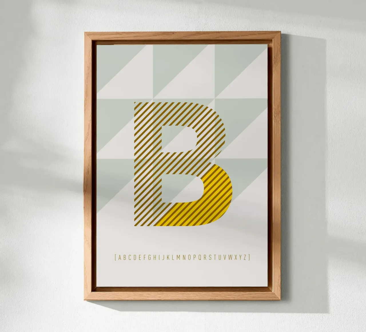 B Typeface Alphabet alluminio dibond da lazydaypaper