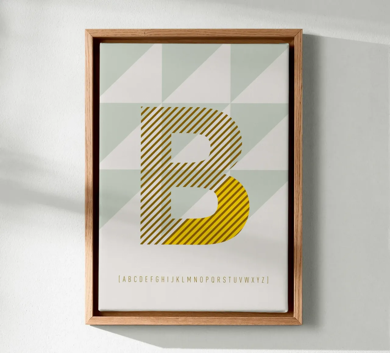 B Typeface Alphabet tela da lazydaypaper