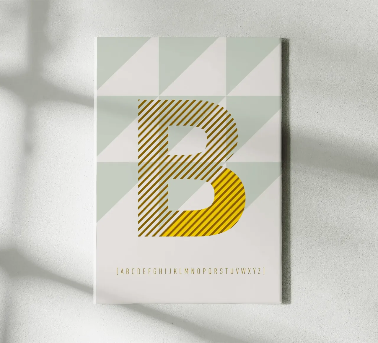 B Typeface Alphabet tela da lazydaypaper
