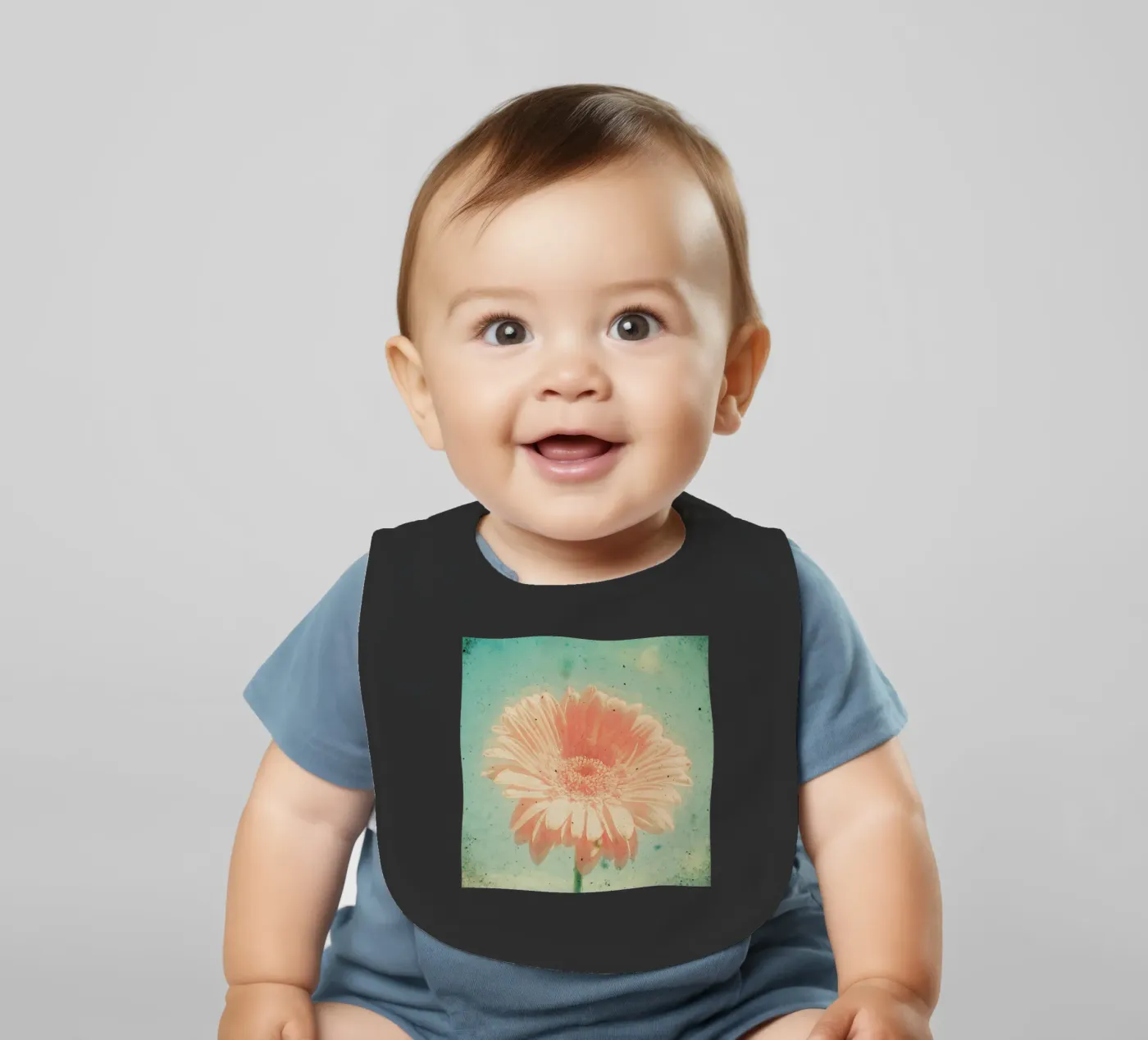 Gerbera baby slabbetje van Cassia Beck Photography