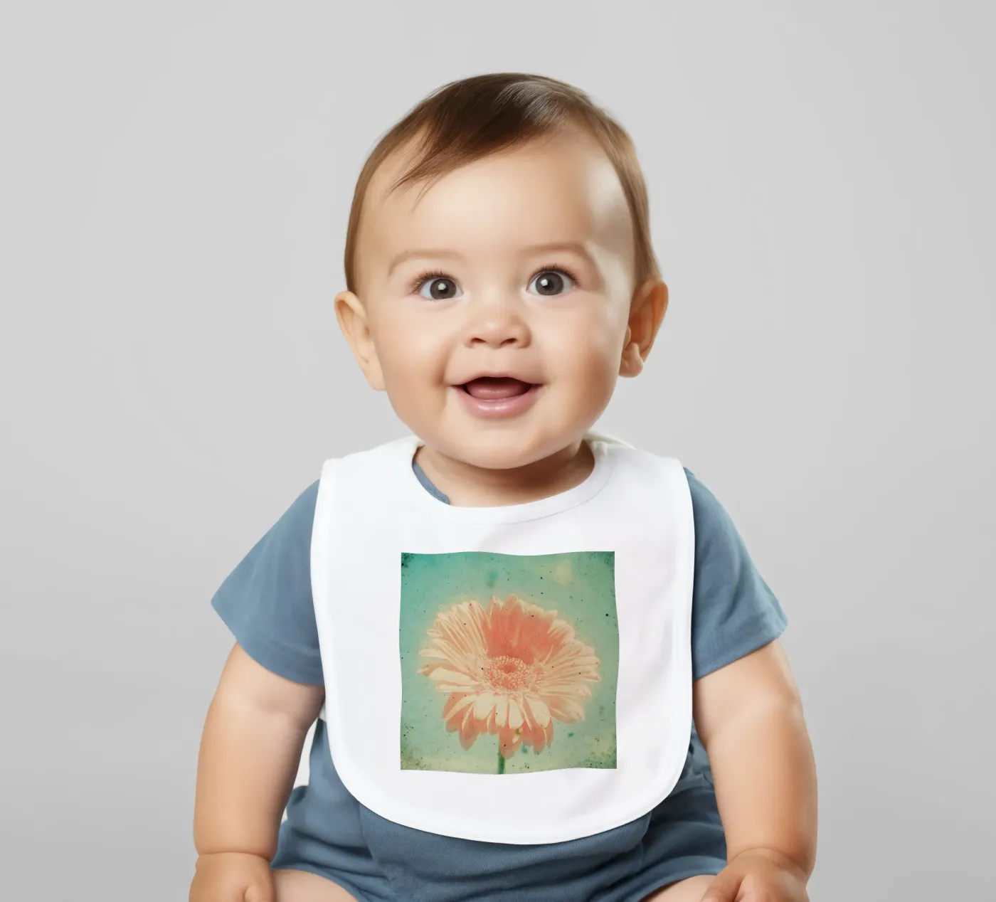 Gerbera baby slabbetje van Cassia Beck Photography