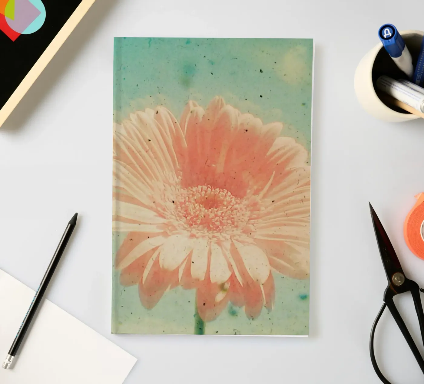 Gerbera notebook by Cassia Beck Photography