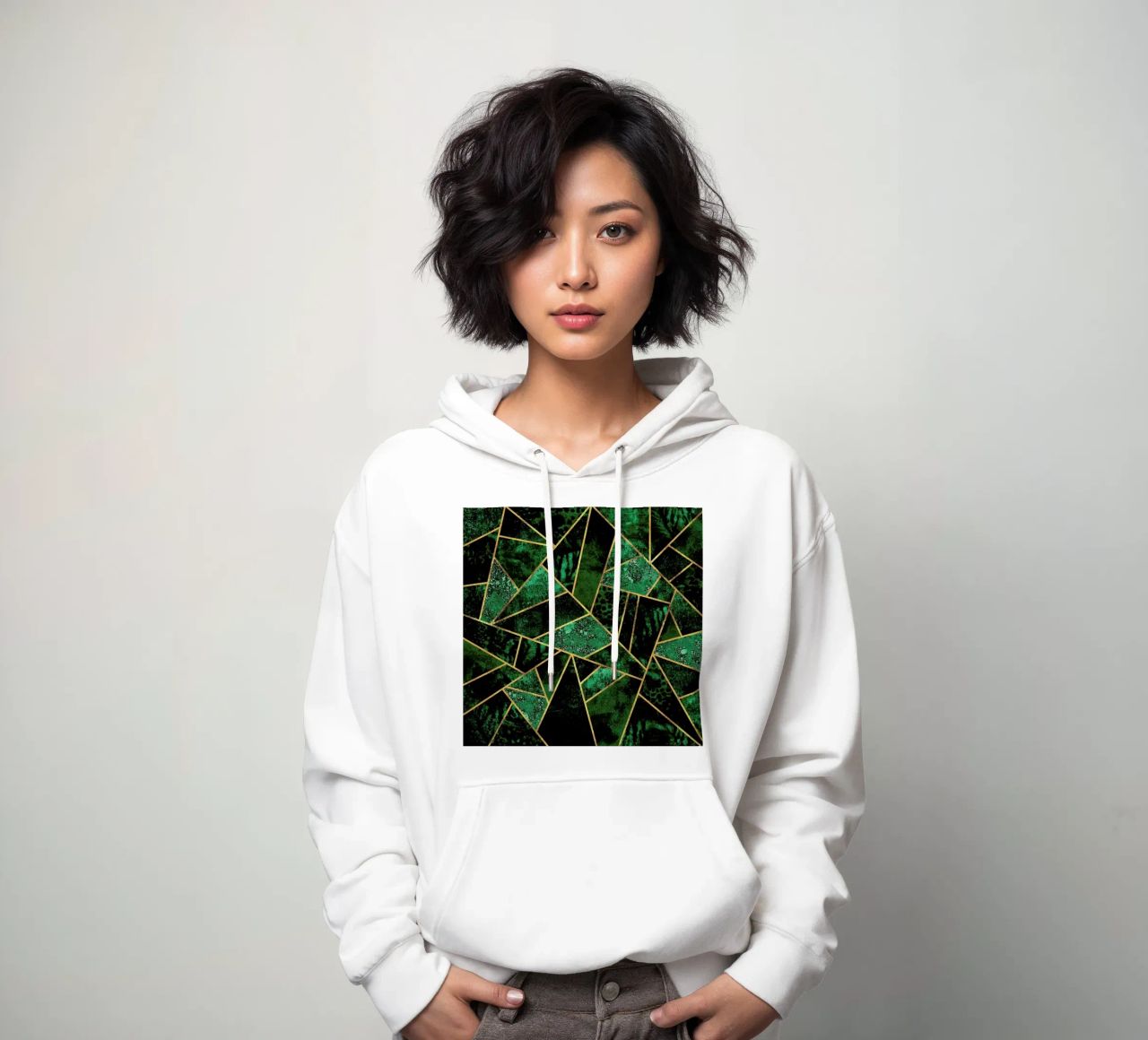 Deep Emerald felpa con cappuccio da Elisabeth Fredriksson