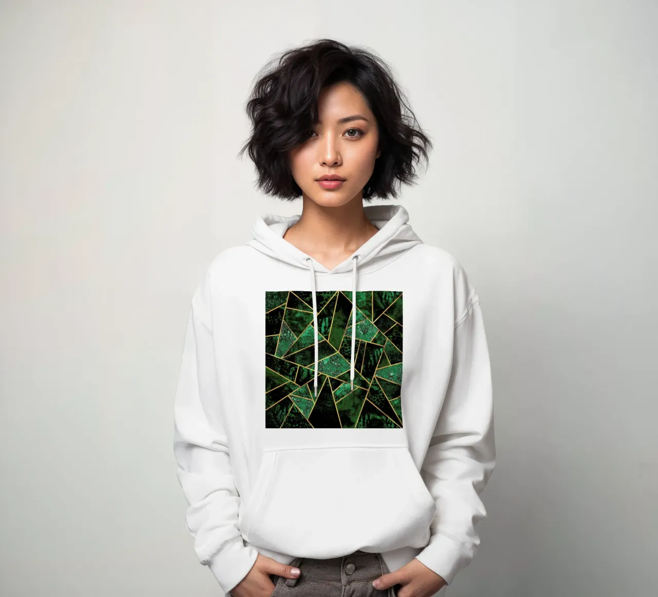 Deep Emerald felpa con cappuccio da Elisabeth Fredriksson