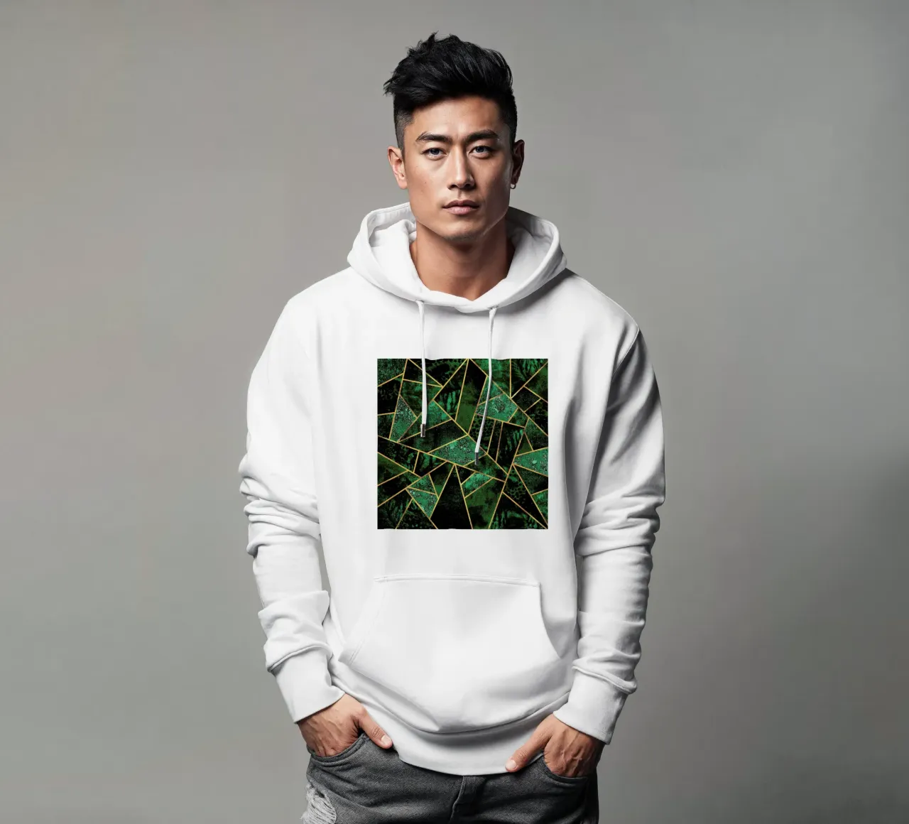 Deep Emerald felpa con cappuccio da Elisabeth Fredriksson