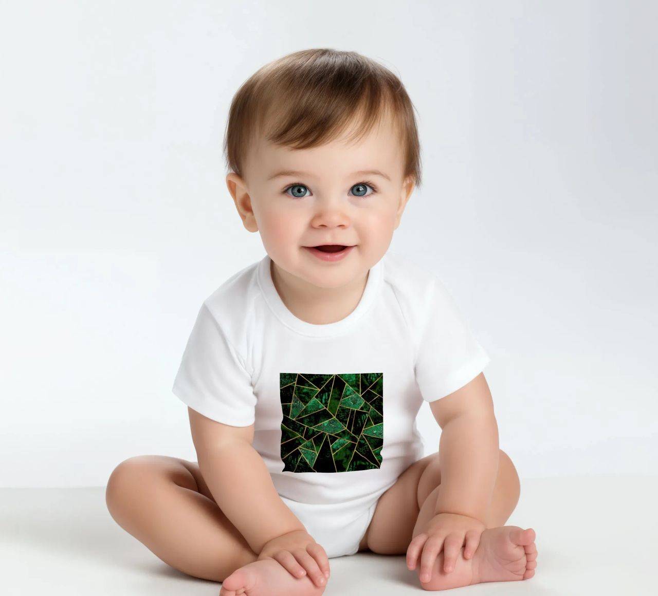 Deep Emerald body neonato maniche corte da Elisabeth Fredriksson