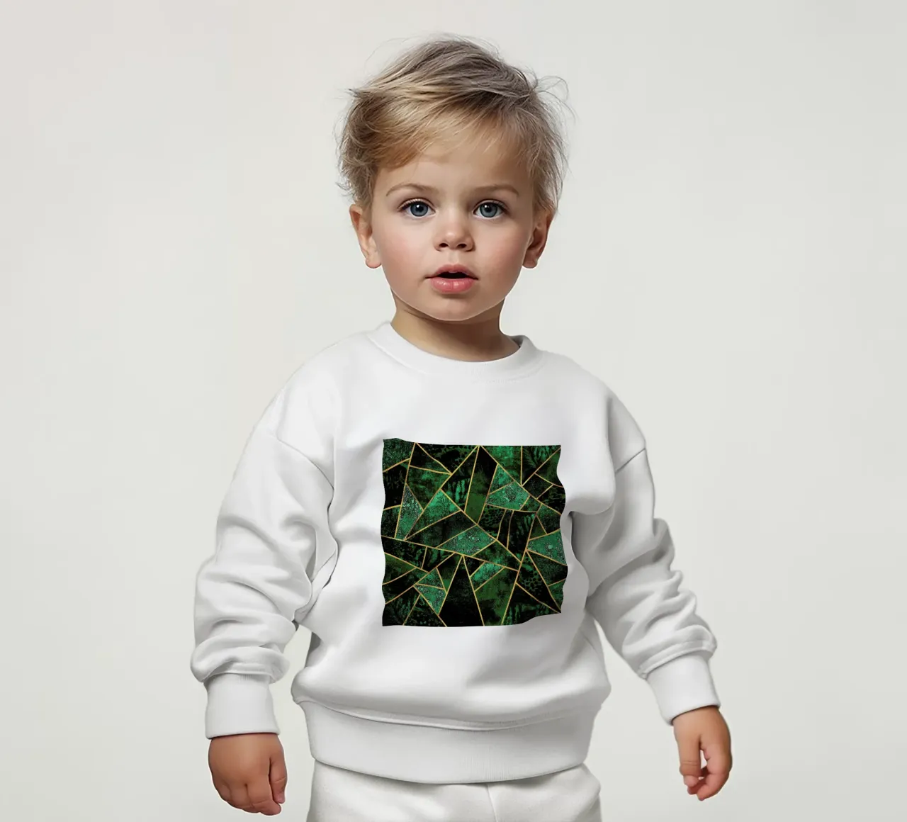 Deep Emerald baby sweatshirt by Elisabeth Fredriksson