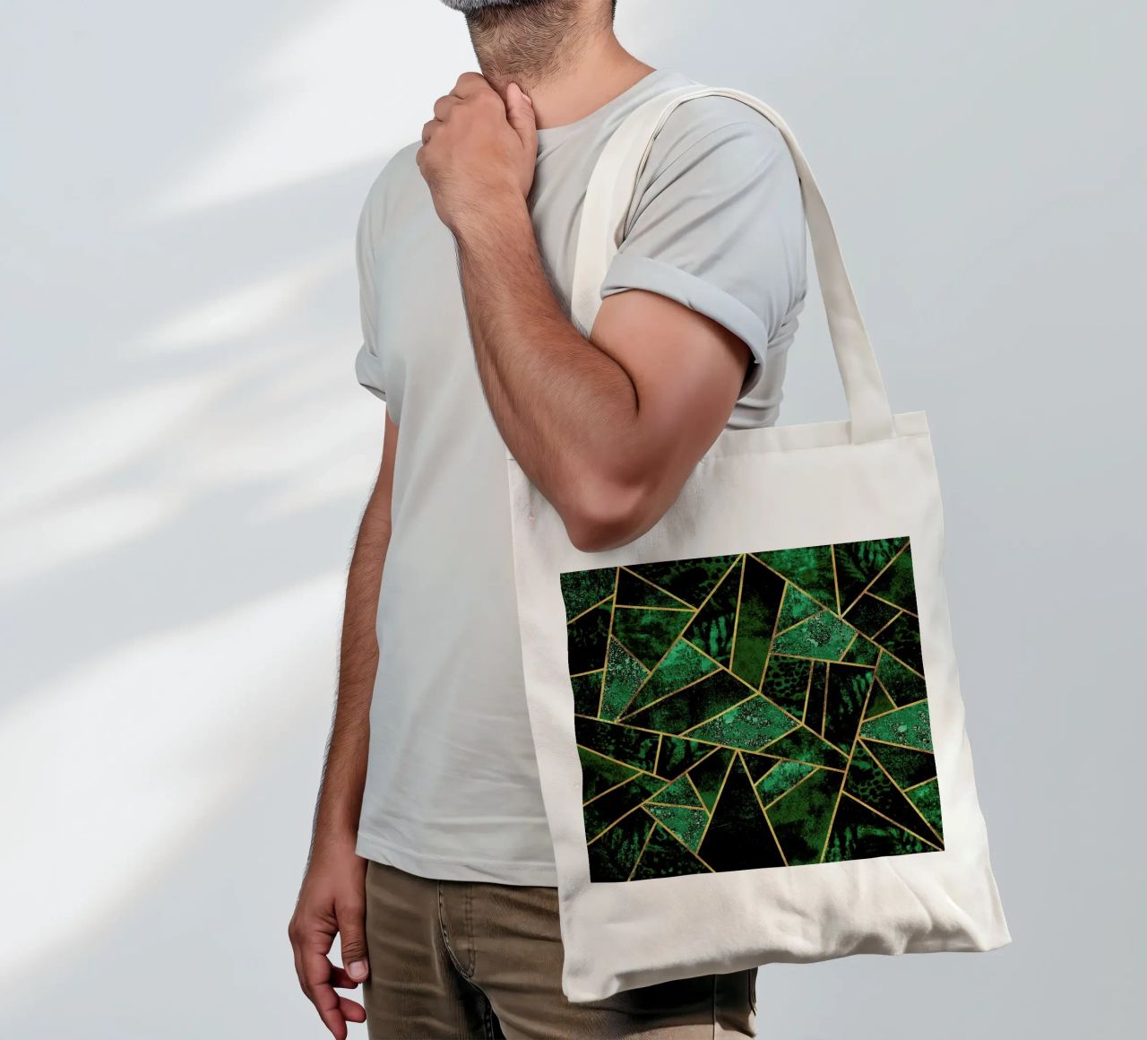 Deep Emerald borsa in juta da Elisabeth Fredriksson