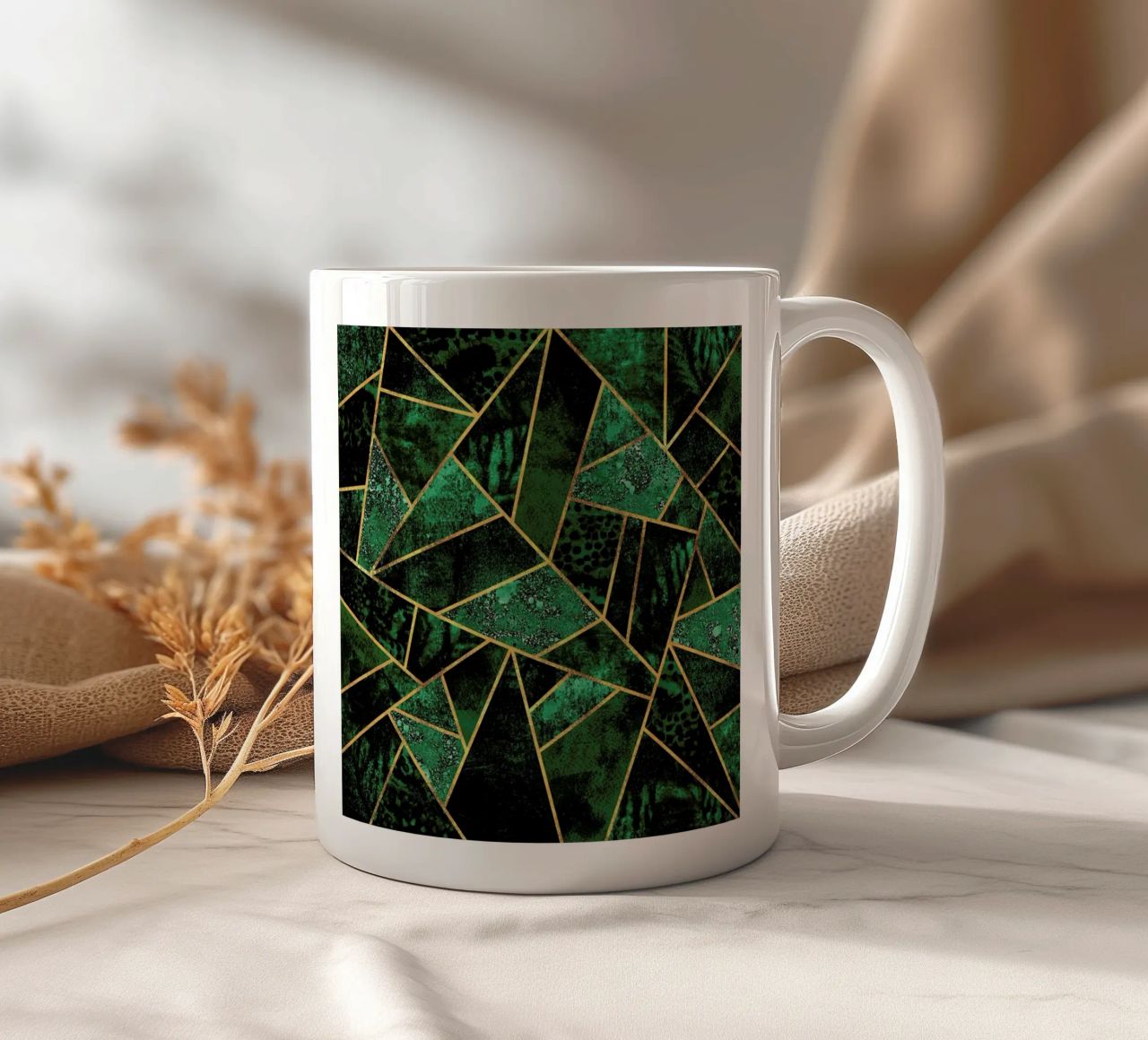 Deep Emerald tazza in ceramica da Elisabeth Fredriksson