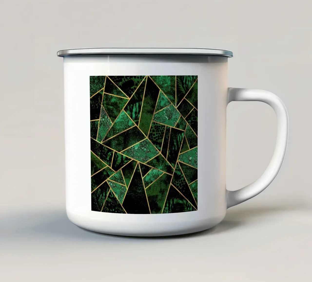 Deep Emerald mug en émail de Elisabeth Fredriksson