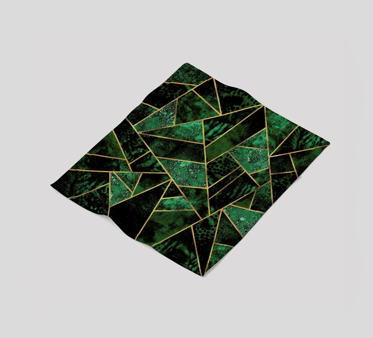 Deep Emerald fleece blanket by Elisabeth Fredriksson
