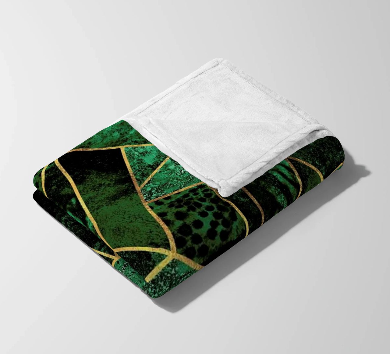 Deep Emerald fleece blanket by Elisabeth Fredriksson