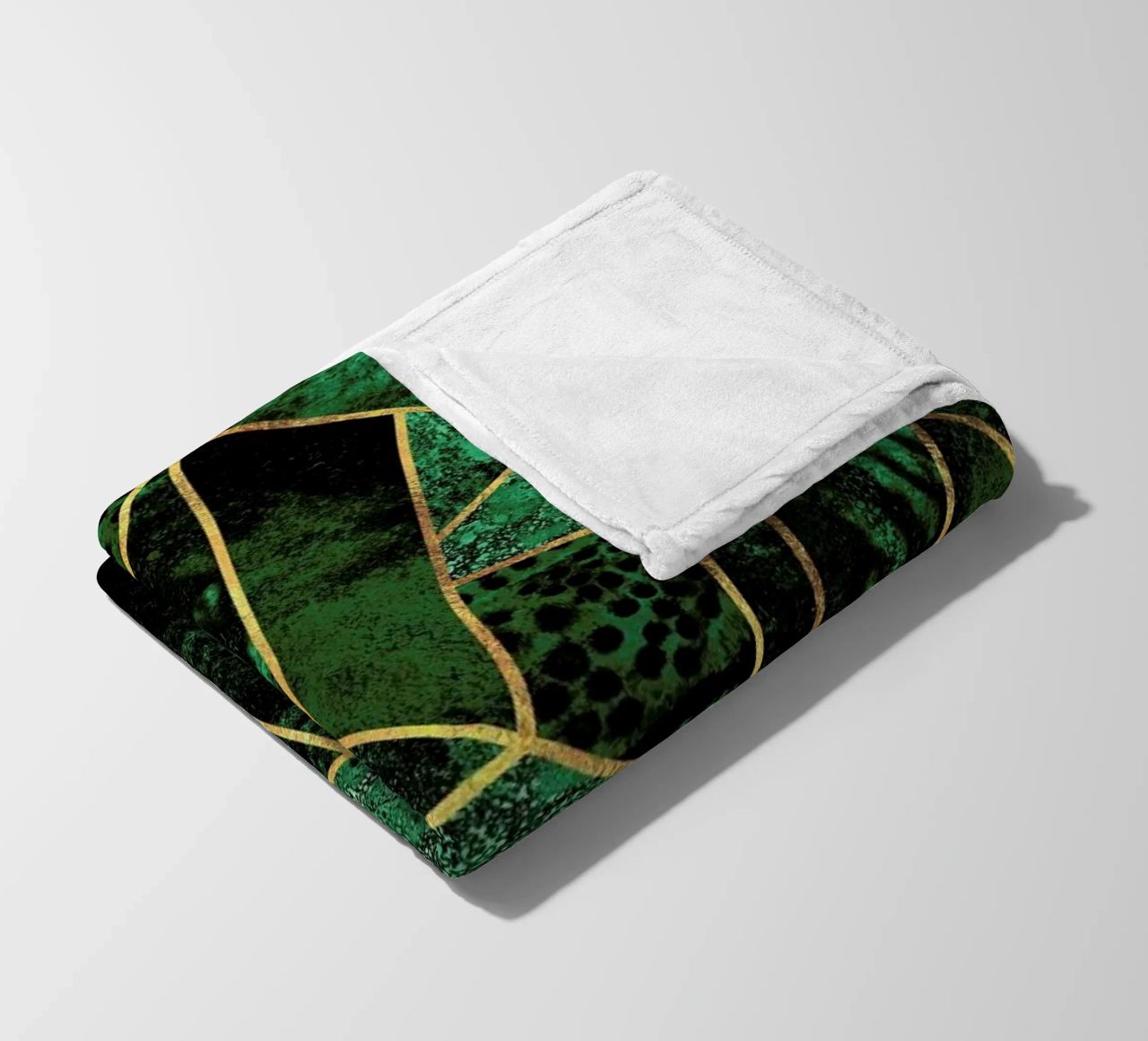 Deep Emerald fleece blanket by Elisabeth Fredriksson
