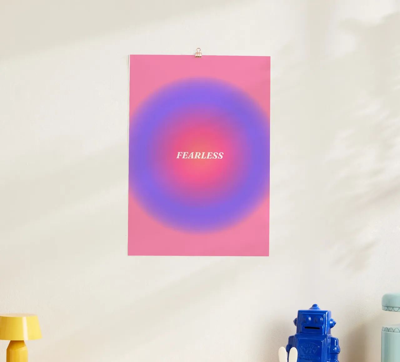 Fearless Aura poster with aluminum frame by Paigaam Studio