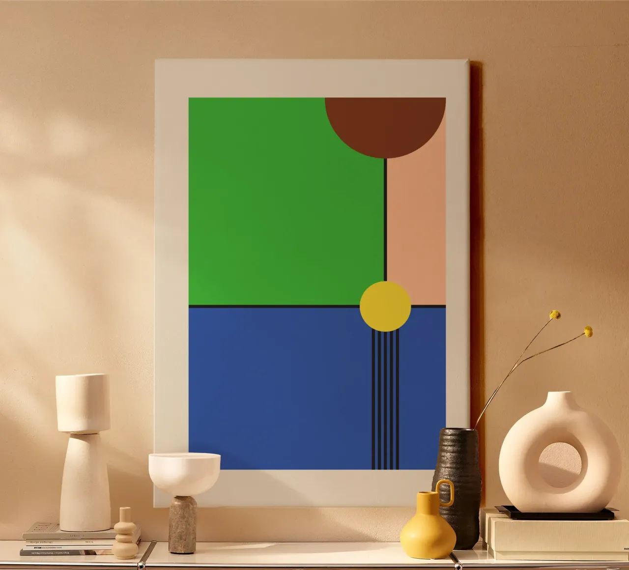 Minimalistisch bedrijf van Luigi canvas met Baklijst van OkleoStudio