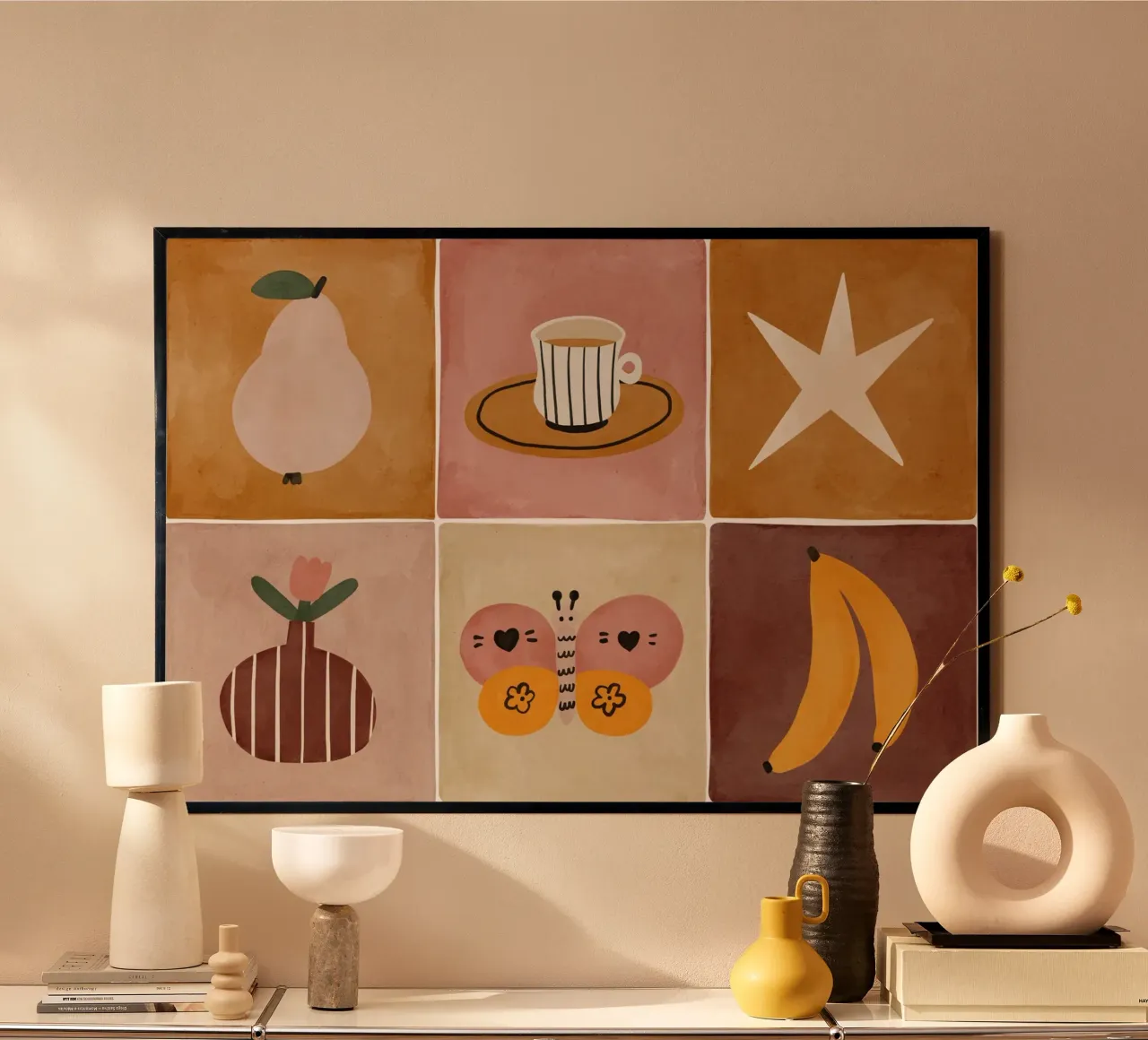 Childhood Charms No 2 poster con telaio in alluminio da treechild