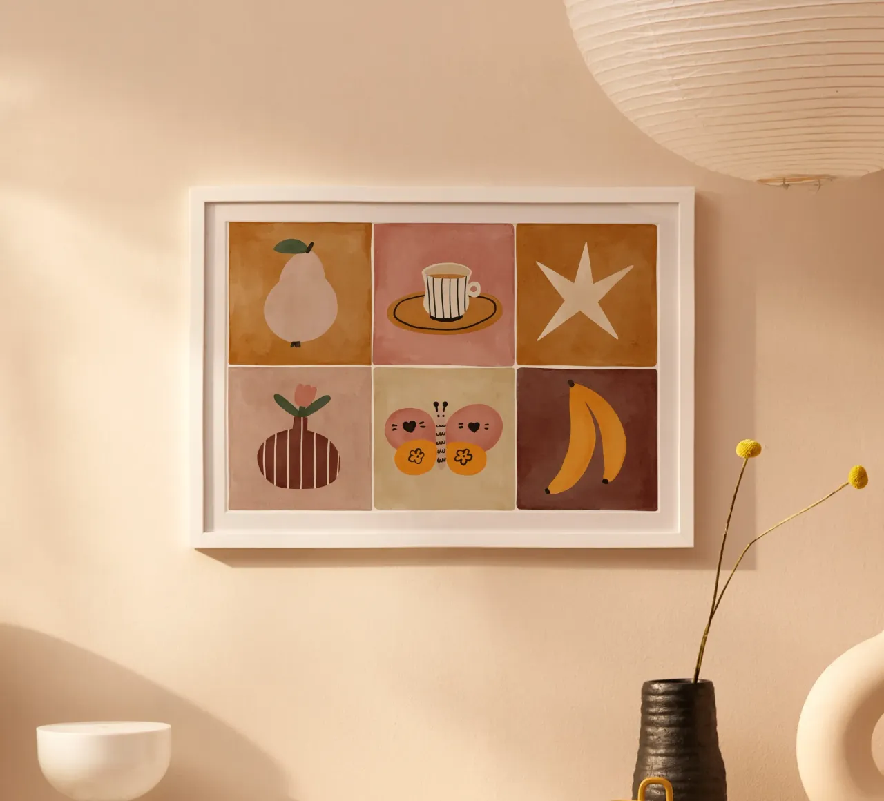 Childhood Charms No 2 poster con telaio in alluminio da treechild