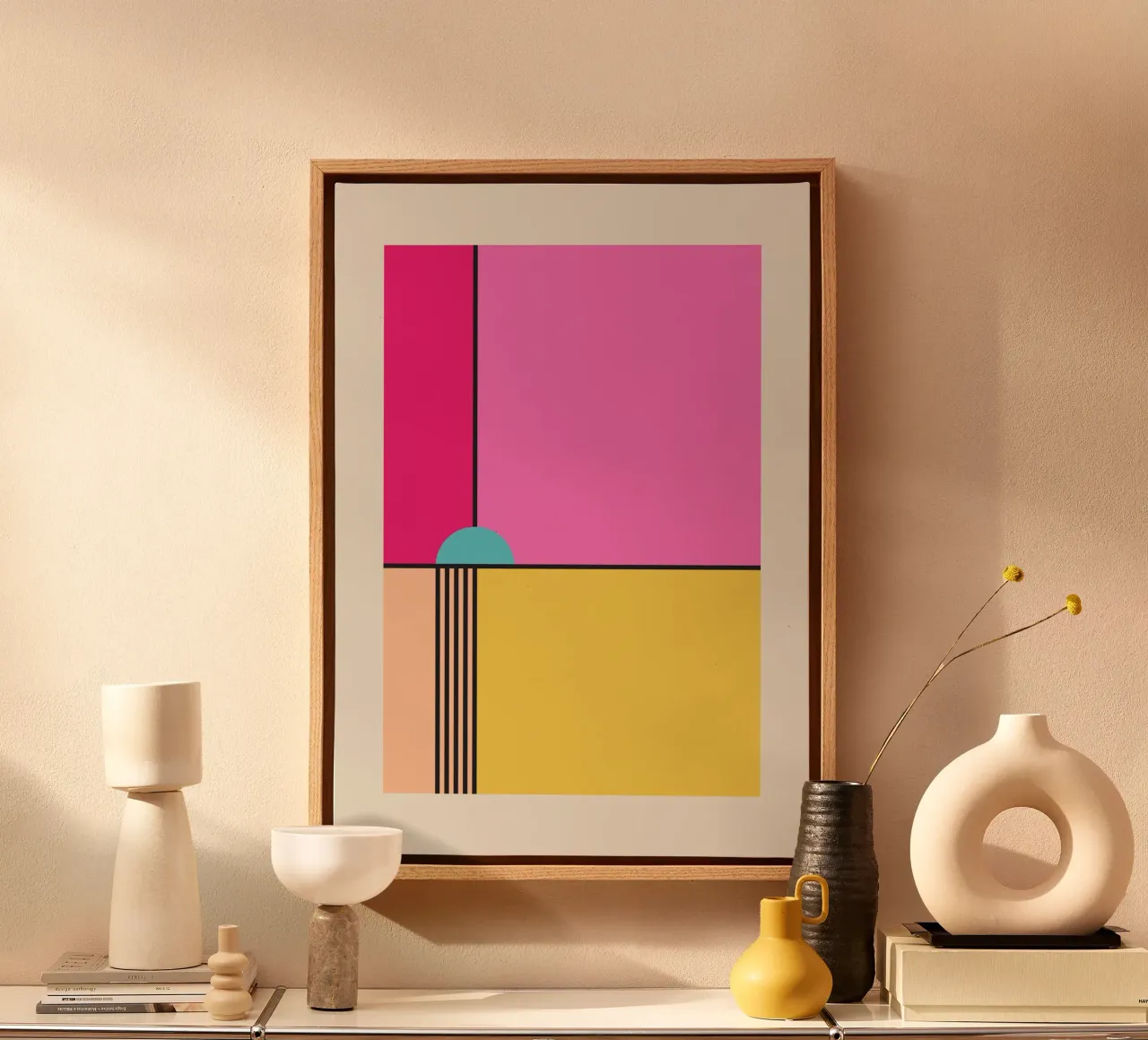 Affiche minimaliste de Princesse Peach tela con Cornice a cassetta da OkleoStudio