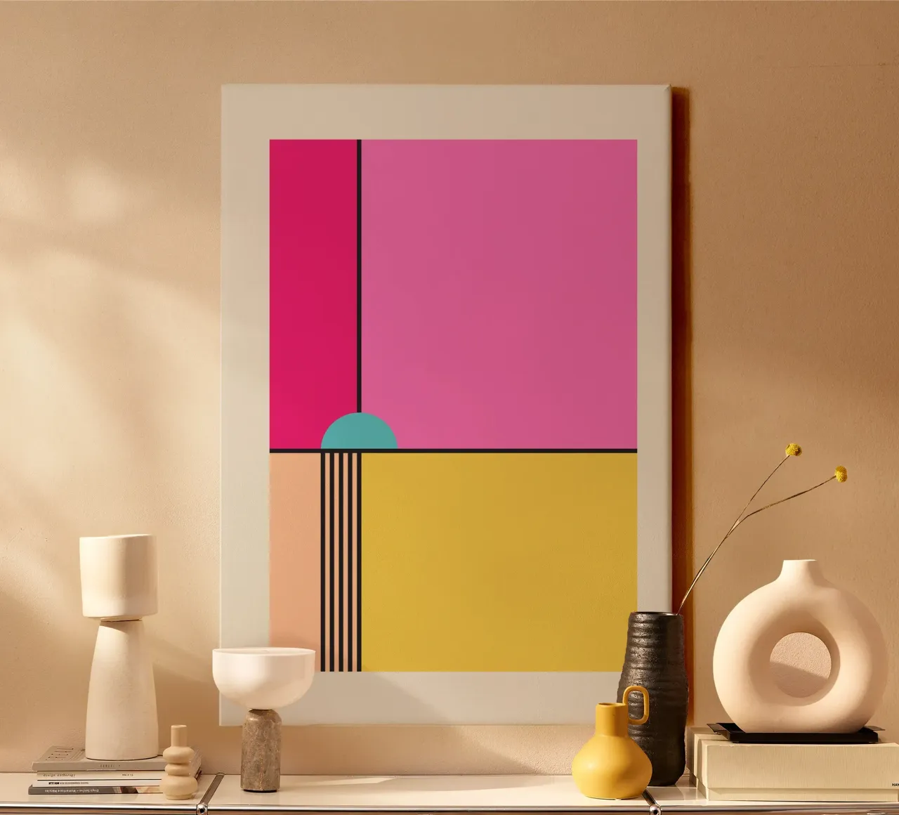 Affiche minimaliste de Princesse Peach tela con Cornice a cassetta da OkleoStudio