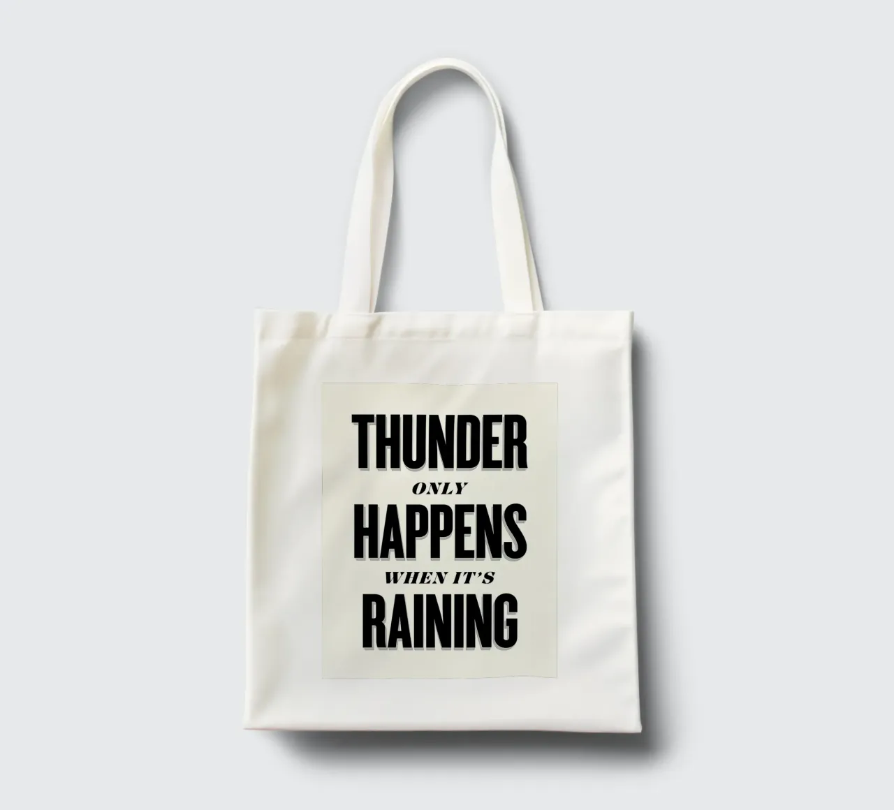 Thunder Only Happens When It's Raining Jutebeutel von Lolly & Roobs
