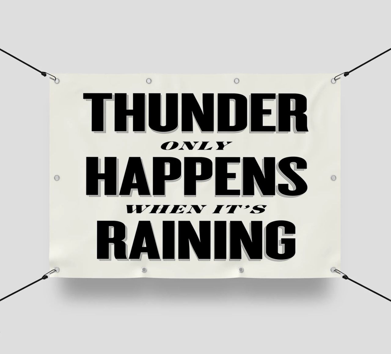 Thunder Only Happens When It's Raining telo in pvc da Lolly & Roobs