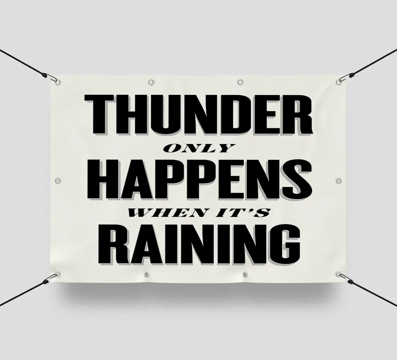 Thunder Only Happens When It's Raining telo in pvc da Lolly & Roobs