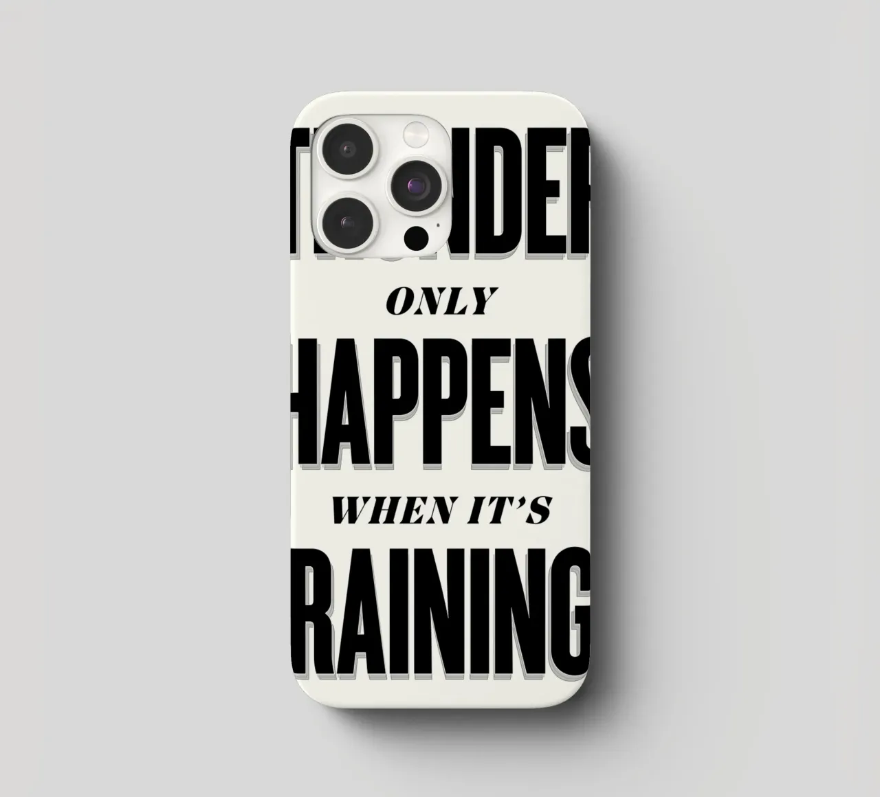 Thunder Only Happens When It's Raining cover iphone da Lolly & Roobs