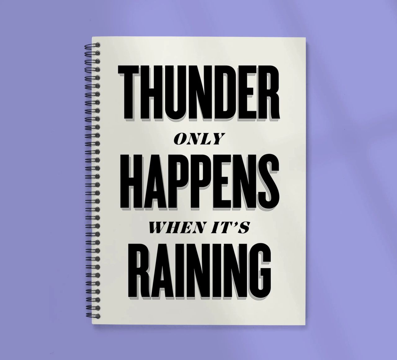 Thunder Only Happens When It's Raining diario ad anelli da Lolly & Roobs