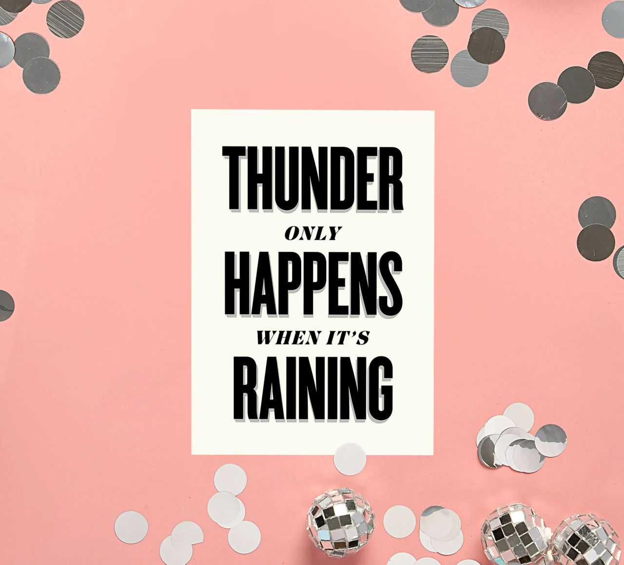 Thunder Only Happens When It's Raining adesivo da Lolly & Roobs