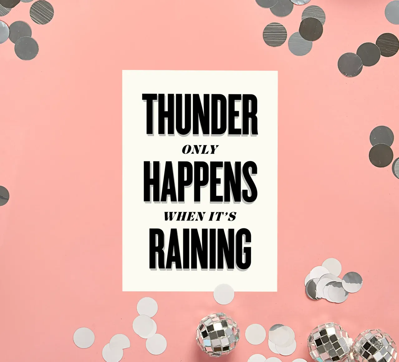 Thunder Only Happens When It's Raining Sticker von Lolly & Roobs