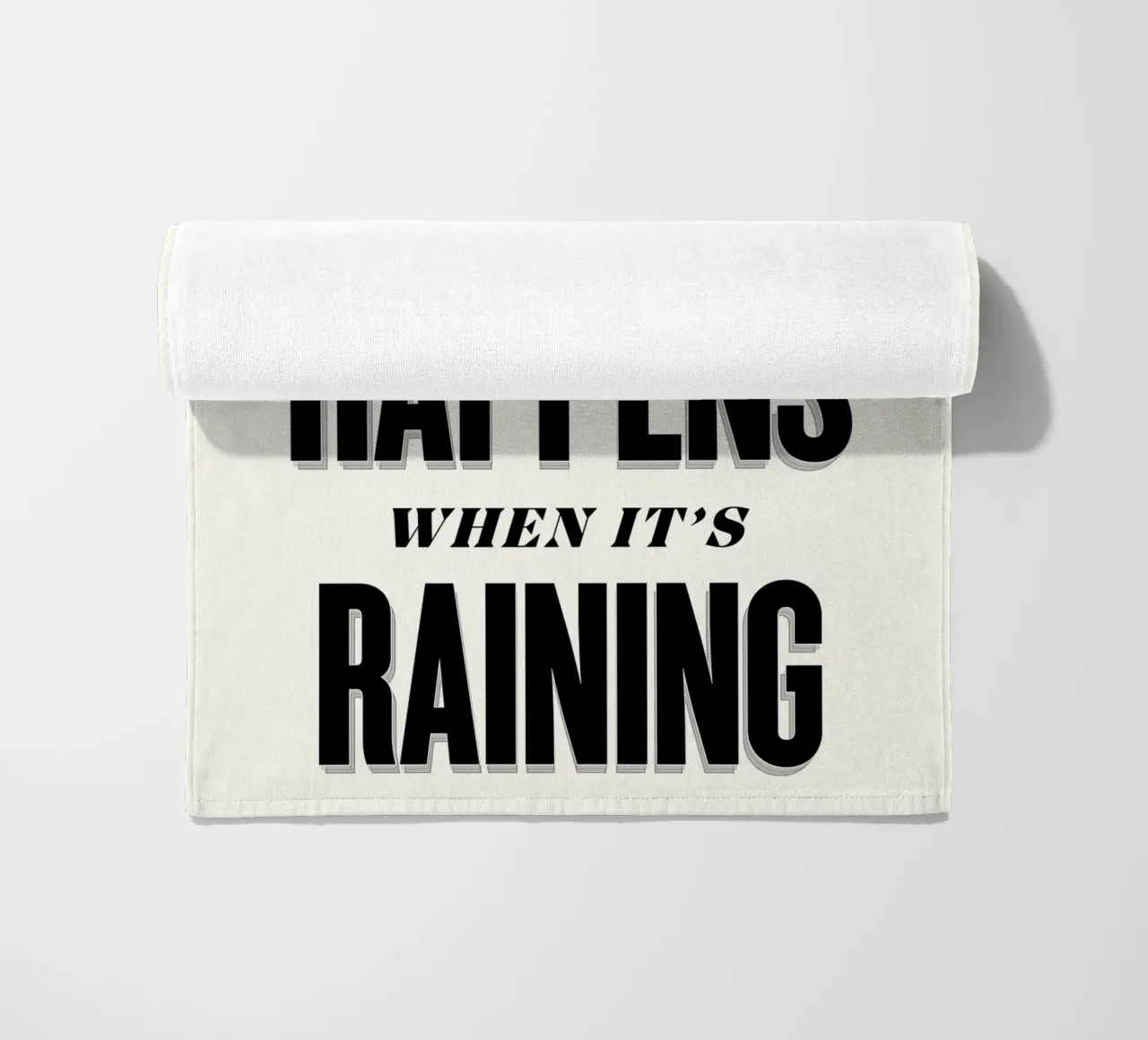Thunder Only Happens When It's Raining strandhanddoek van Lolly & Roobs