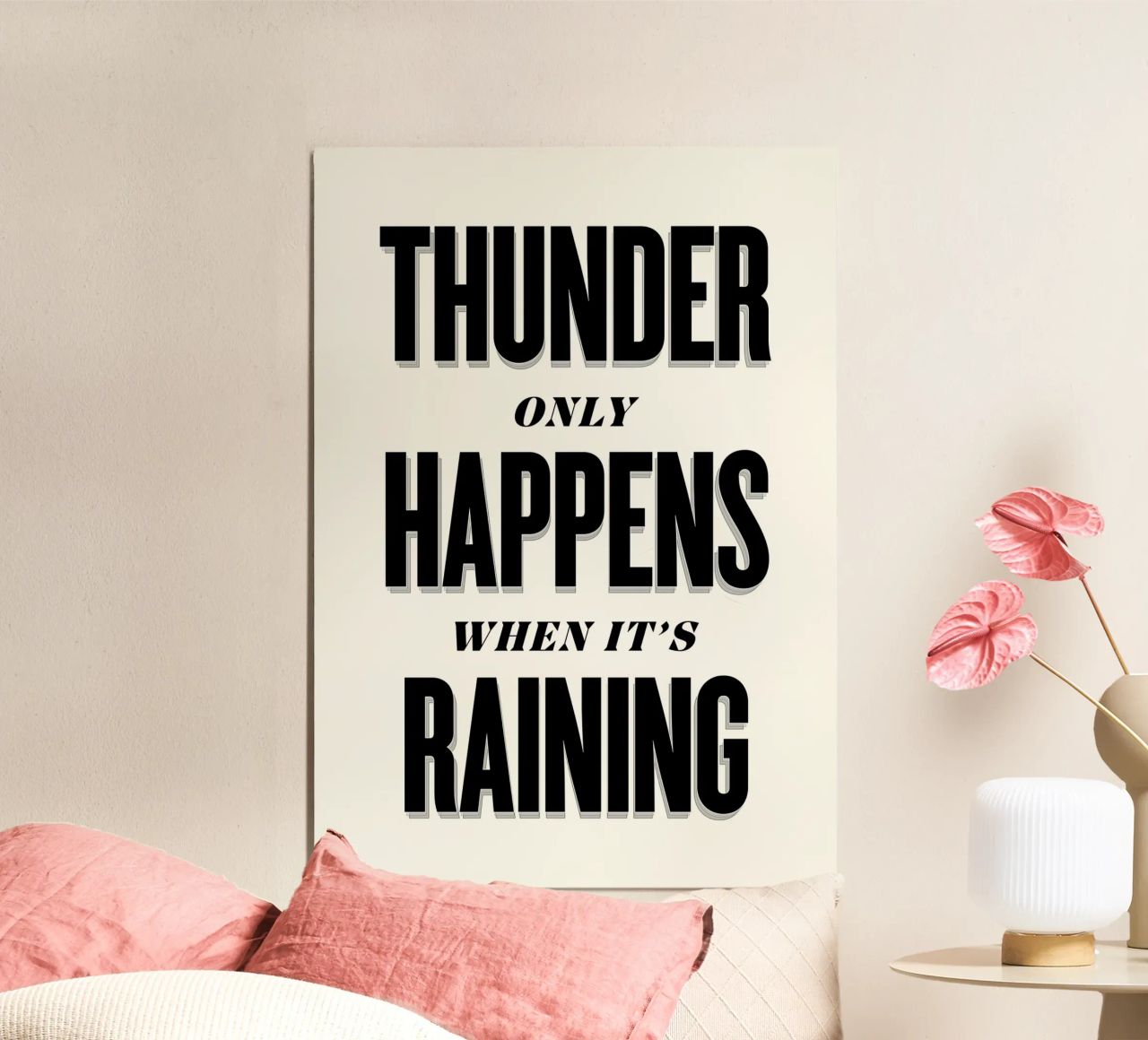 Thunder Only Happens When It's Raining alu dibond de Lolly & Roobs
