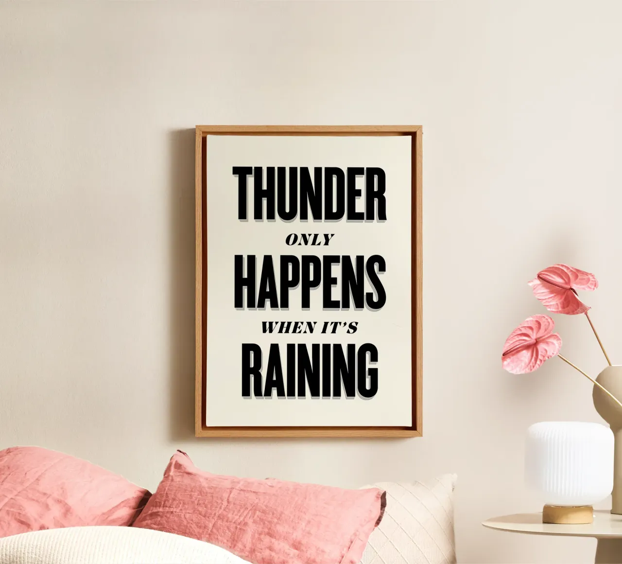 Thunder Only Happens When It's Raining canvas van Lolly & Roobs