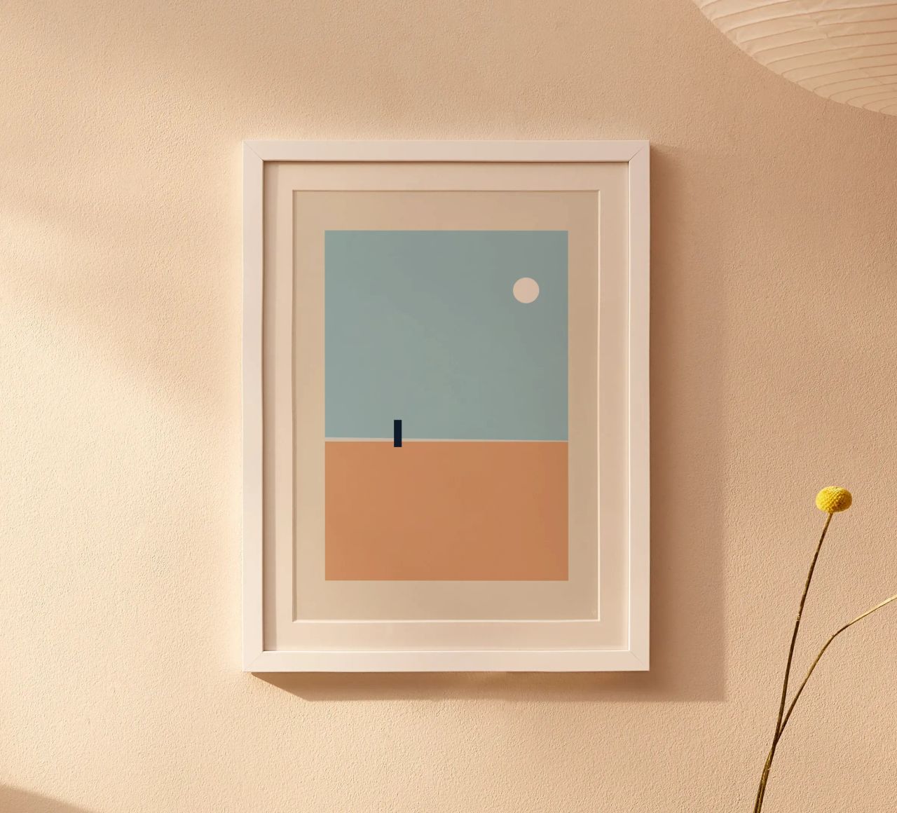 Solitaire Beach poster with wooden frame by OkleoStudio