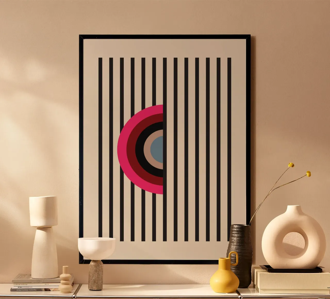 Cible Rose poster con telaio in alluminio da OkleoStudio