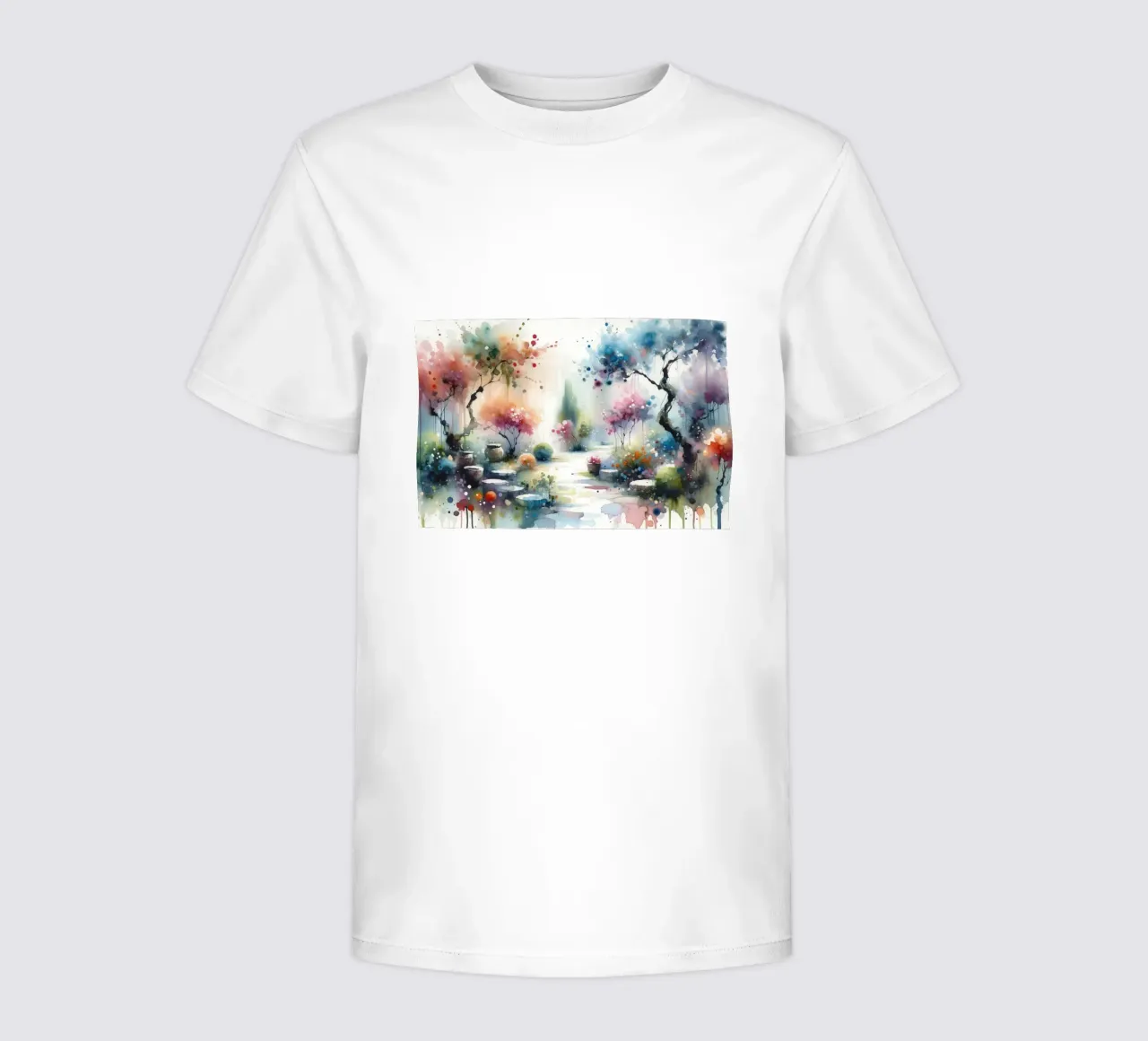 Scena onirica di sentiero in giardino t-shirt bambini da Chromatic Fusion Studio
