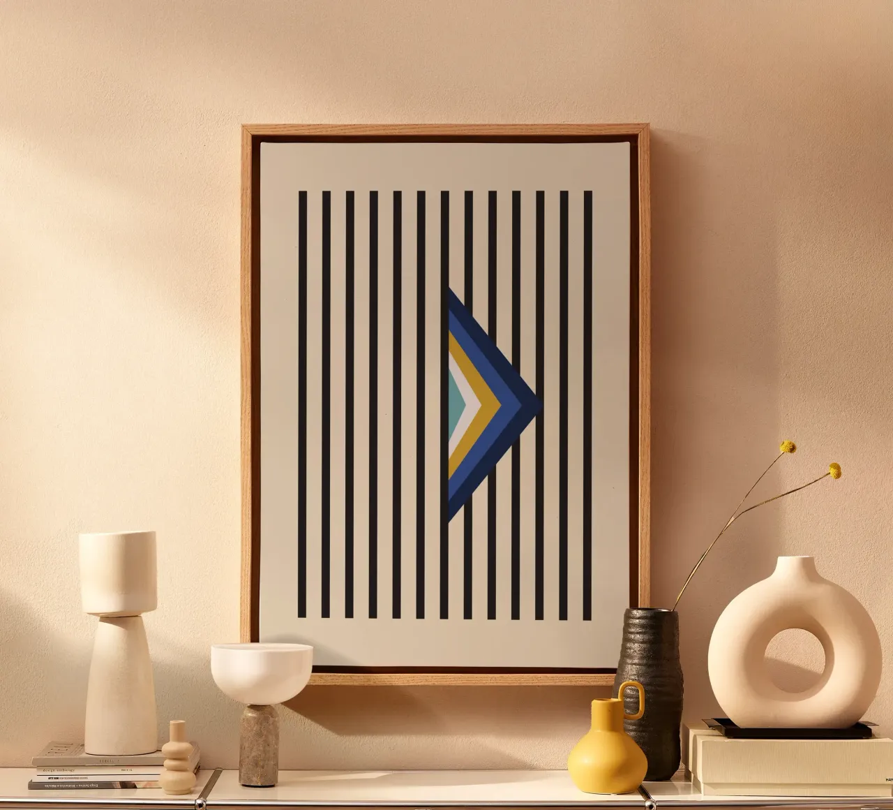 Blauwe diamant canvas met Baklijst van OkleoStudio