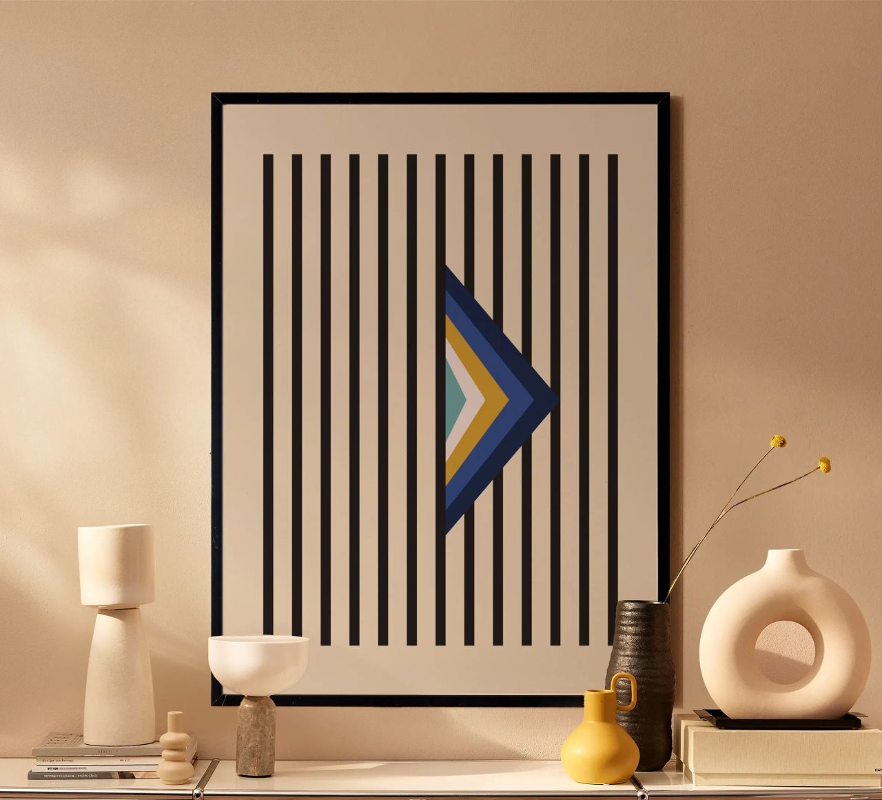 Diamante azul poster con marco de plástico de OkleoStudio