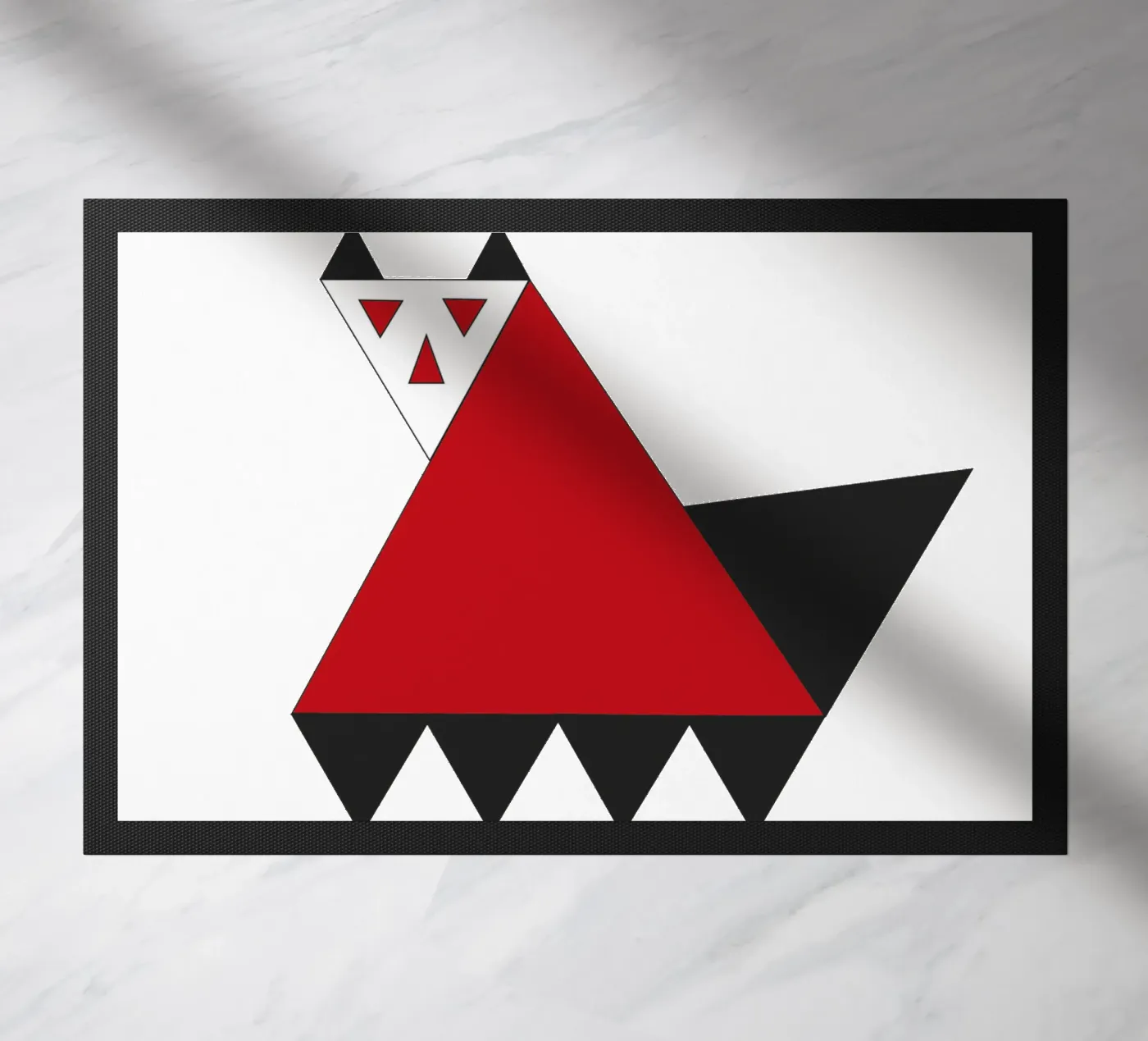 Graphic cat doormat by fotokunst