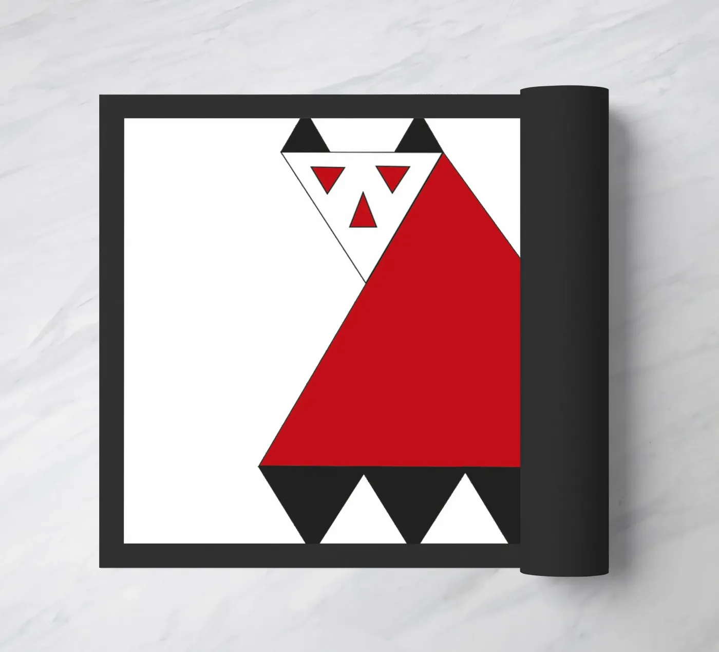 Graphic cat doormat by fotokunst