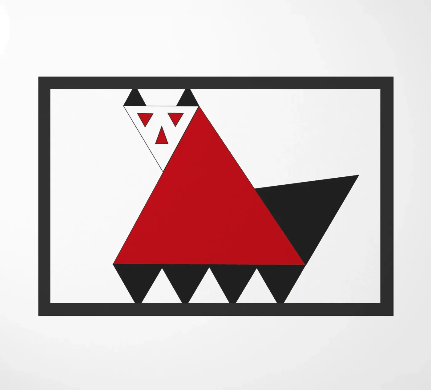 Graphic cat doormat by fotokunst