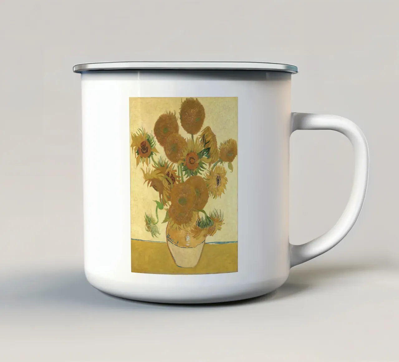 Sunflowers - Van Gogh tazza in smalto da apoloprints