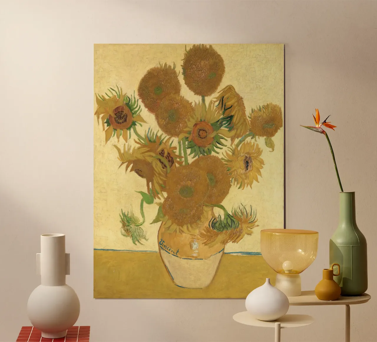 Sunflowers - Van Gogh poster with aluminum frame by apoloprints